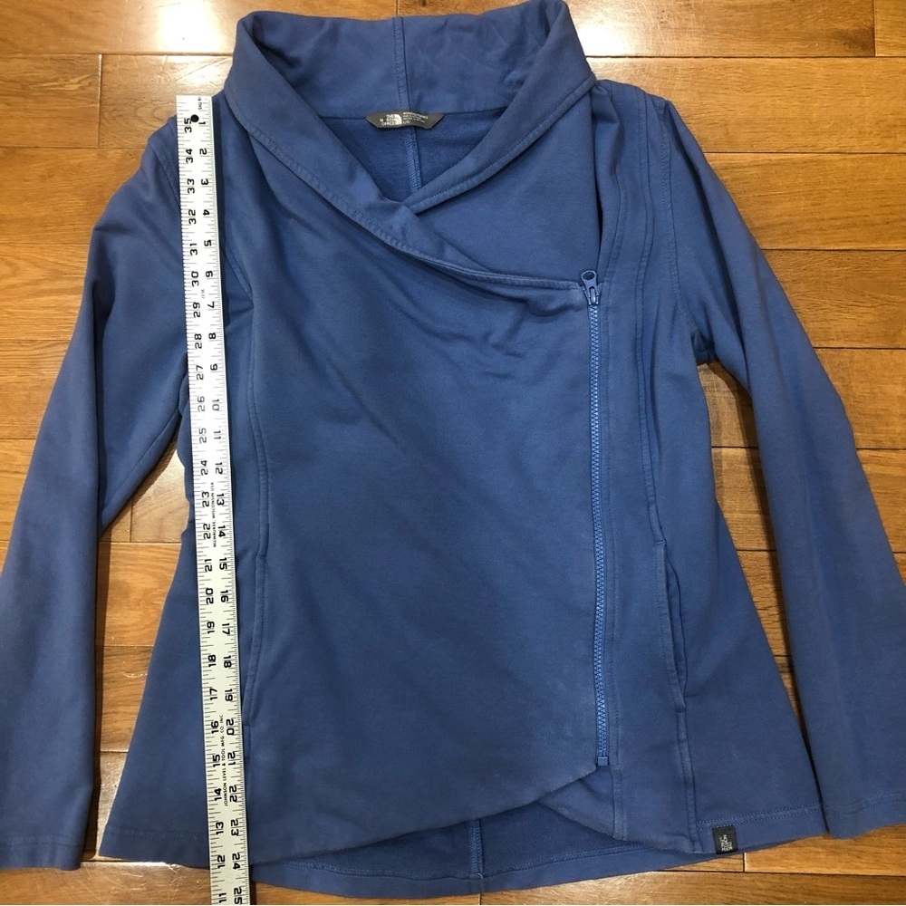The North Face Women's Asymmetrical Long Sleeve Zip Front Blue Jacket Size L - Picture 5 of 7